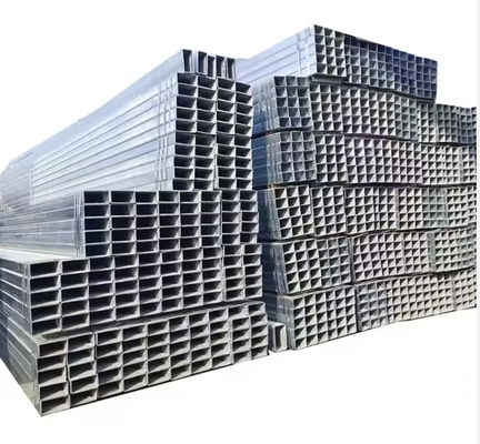 6m Rectangular Galvanized Square Tubing  For Steel Structure